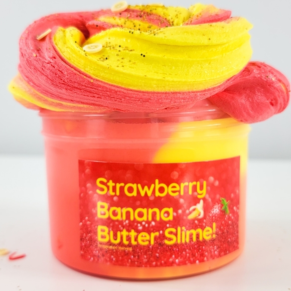 NWT Strawberry Banana Butter Slime 8 ounces - Picture 3 of 3